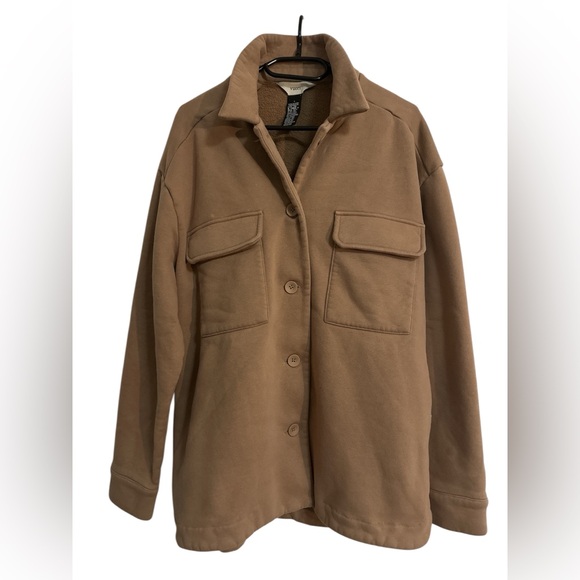 Vuori Restore Button Down Shirt Jacket Size Large Tan Light Brown - Picture 10 of 11